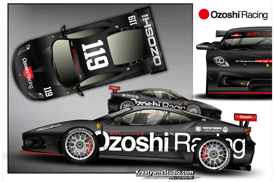 Ozoshi Racing Ferrari 430 projekt oklejenia